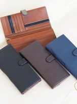 Ví Da Bò Cầm Tay Màu Đen. Ví Dài Da Thật M065