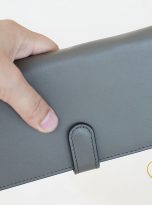 Ví Da Bò Cầm Tay Màu Xanh Oliu. Ví Dài Da Thật M063