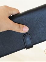 Ví Da Bò Cầm Tay Màu Đen. Ví Dài Da Thật M065