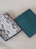 Ví Da Trăn Nhập Khẩu Màu Xanh. Ví Da Nam Dáng Ngang M013