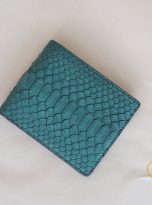 Ví Da Trăn Nhập Khẩu Màu Xanh. Ví Da Nam Dáng Ngang M013