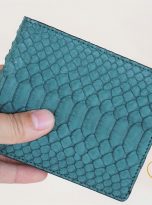 Ví Da Trăn Nhập Khẩu Màu Xanh. Ví Da Nam Dáng Ngang M013