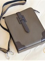 Túi Da Bò Đeo Chéo Màu Nâu. Túi Xách Công Sở Nam Da Thật M071