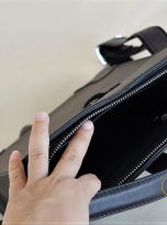 Túi Da Bò Đeo Chéo Màu Nâu. Túi Xách Công Sở Nam Da Thật M071