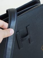 Túi Da Bò Đeo Chéo Màu Đen. Túi Xách Công Sở Nam Da Thật M073