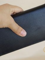 Ví Da Bò Cầm Tay Màu Đen. Ví Dài Da Thật M067