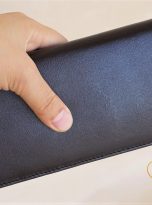 Ví Da Bò Cầm Tay Màu Nâu. Ví Dài Da Thật M068