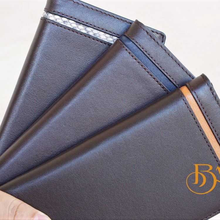 Ví Da Bò Cầm Tay Màu Nâu. Ví Dài Da Thật M068