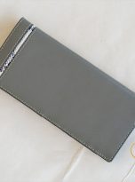 Ví Da Bò Cầm Tay Màu Xanh Oliu. Ví Dài Da Thật M070