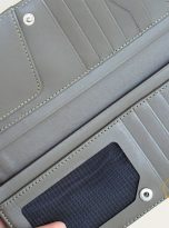 Ví Da Bò Cầm Tay Màu Xanh Oliu. Ví Dài Da Thật M070