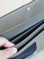 Ví Da Bò Cầm Tay Màu Xanh Oliu. Ví Dài Da Thật M070