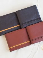 Ví Da Bò Nhập Khẩu Màu Nâu Đỏ. Ví Nam Da Thật Dáng Ngang M075