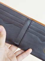 Ví Da Bò Nhập Khẩu Màu Nâu. Ví Nam Da Thật Dáng Ngang M074