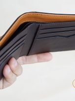 Ví Da Bò Nhập Khẩu Màu Nâu. Ví Nam Da Thật Dáng Ngang M074