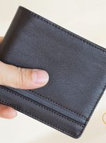 Ví Da Bò Nhập Khẩu Màu Nâu. Ví Nam Da Thật Dáng Ngang M074