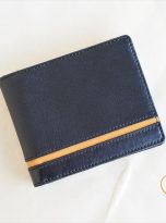 Ví Da Bò Nhập Khẩu Màu Đen. Ví Nam Da Thật Dáng Ngang M076