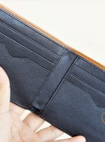 Ví Da Bò Nhập Khẩu Màu Đen. Ví Nam Da Thật Dáng Ngang M076