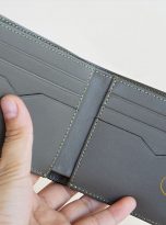 Ví Da Bò Nhập Khẩu Màu Xanh Oliu. Ví Nam Da Thật Dáng Ngang M077