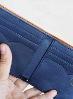 Ví Da Bò Nhập Khẩu Màu Xanh Navy. Ví Nam Da Thật Dáng Ngang M078