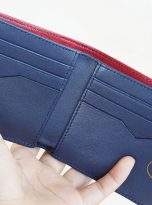 Ví Da Bò Nhập Khẩu Màu Xanh Navy. Ví Nam Da Thật Dáng Ngang M078