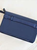 Clutch Da Bò Thời Trang Màu Xanh Navy. Clutch Cầm Tay Da Epsom M079