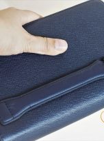 Clutch Da Bò Thời Trang Màu Xanh Navy. Clutch Cầm Tay Da Epsom M079