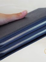 Clutch Da Bò Thời Trang Màu Xanh Navy. Clutch Cầm Tay Da Epsom M079