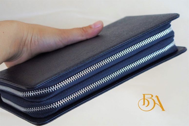 Clutch Da Bò Thời Trang Màu Xanh Navy. Clutch Cầm Tay Da Epsom M079