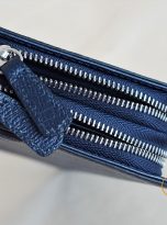 Clutch Da Bò Thời Trang Màu Xanh Navy. Clutch Cầm Tay Da Epsom M079