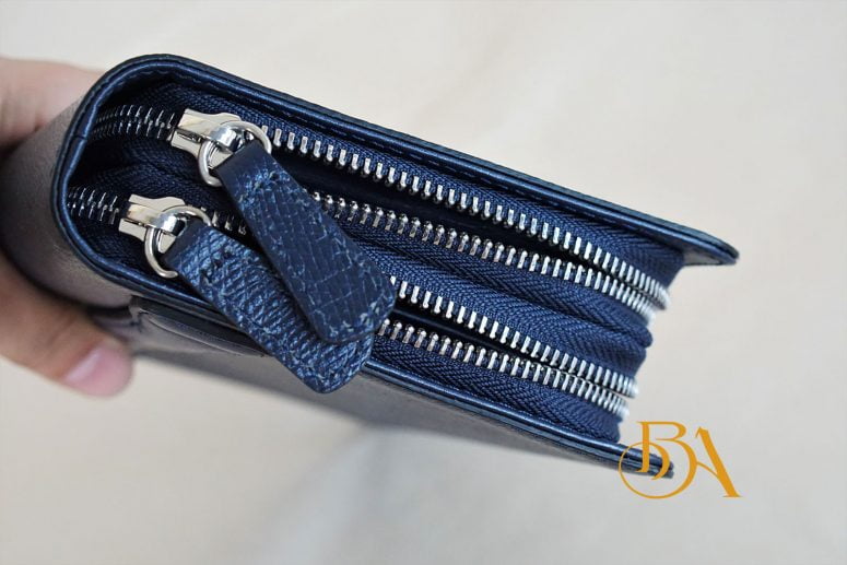 Clutch Da Bò Thời Trang Màu Xanh Navy. Clutch Cầm Tay Da Epsom M079