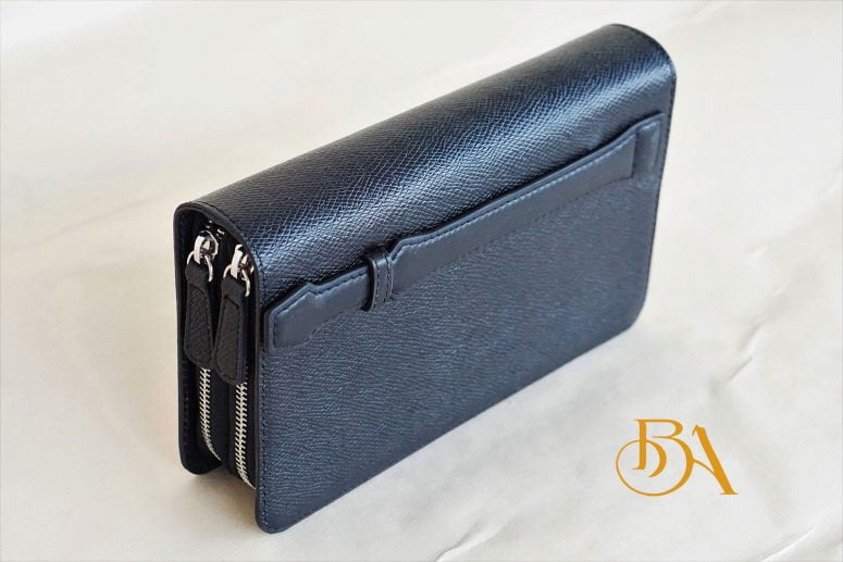 Clutch Da Bò Thời Trang Màu Đen. Clutch Cầm Tay Da Epsom M081