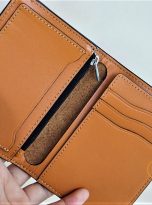 Ví Đựng Thẻ Da Bò Màu Vàng Cam. Ví Name Card Da Bò Nappa M082