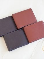 Ví Da Bò Nhập Khẩu Màu Nâu Đỏ. Ví Nam Da Thật Dáng Ngang M083