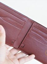 Ví Da Bò Nhập Khẩu Màu Nâu Đỏ. Ví Nam Da Thật Dáng Ngang M083