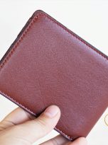 Ví Da Bò Nhập Khẩu Màu Nâu Đỏ. Ví Nam Da Thật Dáng Ngang M083