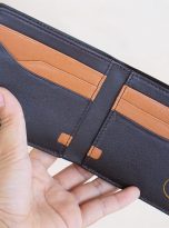 Ví Da Bò Nhập Khẩu Màu Nâu. Ví Nam Da Thật Dáng Ngang M084