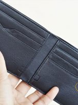 Ví Da Bò Nhập Khẩu Màu Đen. Ví Nam Da Thật Dáng Ngang M085