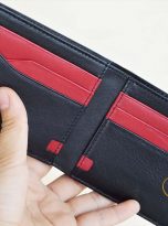 Ví Da Bò Nhập Khẩu Màu Đen. Ví Nam Da Thật Dáng Ngang M085