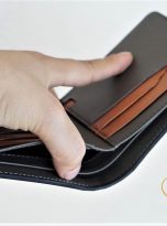 Ví Da Bò Nhập Khẩu Màu Xanh Oliu. Ví Nam Da Thật Dáng Ngang M086