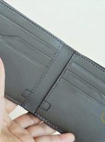 Ví Da Bò Nhập Khẩu Màu Xanh Oliu. Ví Nam Da Thật Dáng Ngang M086