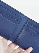 Ví Da Bò Nhập Khẩu Màu Xanh Navy. Ví Nam Da Thật Dáng Ngang M087