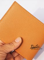 Golden Brown Togo leather wallet (5)