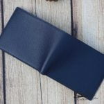 Ví da dê Alran Chevre Sully Handmade màu xanh navy GWL110