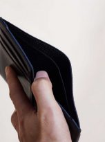 Ví da bò Vachetta Handmade, Ví đứng da bò nhập khẩu màu đen