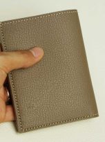 Ví da dê Handmade cao cấp, ví da Alran Chevre Sully xám cát