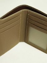 Ví da dê Handmade cao cấp, ví da Alran Chevre Sully xám cát