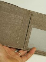 Ví da dê Handmade cao cấp, ví da Alran Chevre Sully xám cát