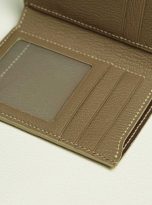 Ví da dê Handmade cao cấp, ví da Alran Chevre Sully xám cát