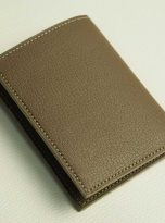 Ví da dê Handmade cao cấp, ví da Alran Chevre Sully xám cát