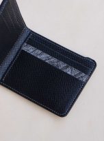 Ví da đà điểu Handmade, ví nam da đà điểu Nubuck màu xám